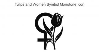 Tulips And Women Symbol Monotone Icon In Powerpoint Pptx Png And Editable Eps Format