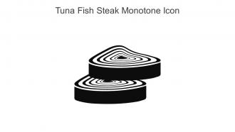 Tuna Fish Steak Monotone Icon In Powerpoint Pptx Png And Editable Eps Format