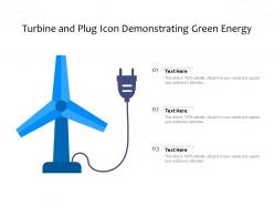 Turbine and plug icon demonstrating green energy