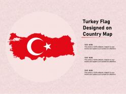 Turkey Flag Designed On Country Map