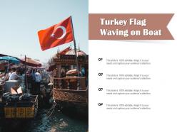 Turkey flag waving on boat
