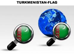 Turkmenistan country powerpoint flags