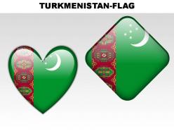 Turkmenistan country powerpoint flags