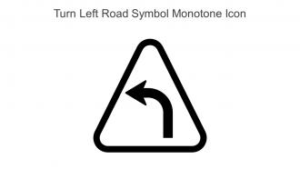 Turn Left Road Symbol Monotone Icon In Powerpoint Pptx Png And Editable Eps Format
