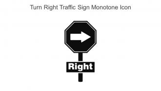 Turn Right Traffic Sign Monotone Icon In Powerpoint Pptx Png And Editable Eps Format