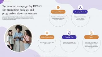 Turnaround Campaign By KPMG For Promoting Comprehensive Guide To KPMG Strategy SS