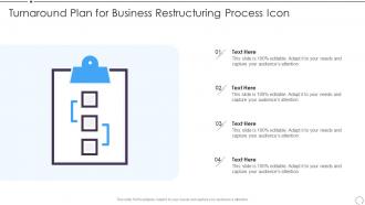 Turnaround Plan For Business Restructuring Process Icon