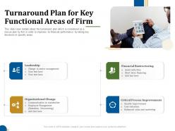 Turnaround plan for key functional areas of firm business turnaround plan ppt structure