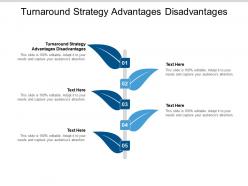 Turnaround strategy advantages disadvantages ppt powerpoint presentation ideas slide portrait cpb