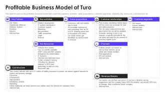 Turo investor funding elevator pitch deck profitable business model of turo