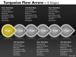 Turquoise flow arrow 6 stages 85