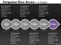 Turquoise flow arrow 6 stages 85