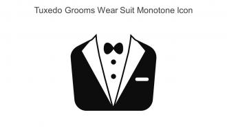 Tuxedo Grooms Wear Suit Monotone Icon In Powerpoint Pptx Png And Editable Eps Format