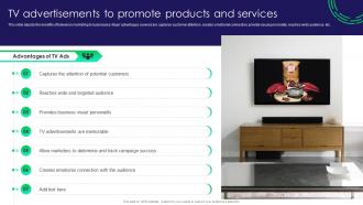 Tv Advertisements To Promote Products And Services Traditional Marketing Guide To Engage Potential Audience