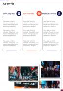 TV Advertising Proposal About Us One Pager Sample Example Document
