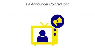 TV Announcer Colored Icon In Powerpoint Pptx Png And Editable Eps Format