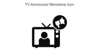 TV Announcer Monotone Icon In Powerpoint Pptx Png And Editable Eps Format