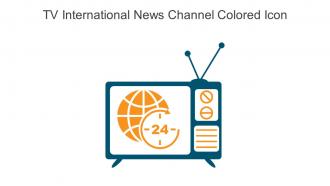Tv International News Channel Colored Icon In Powerpoint Pptx Png And Editable Eps Format