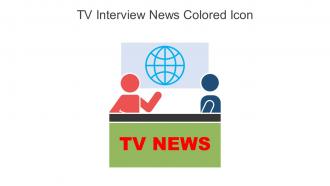 TV Interview News Colored Icon In Powerpoint Pptx Png And Editable Eps Format
