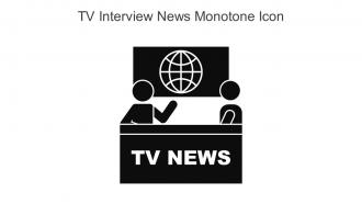 TV Interview News Monotone Icon In Powerpoint Pptx Png And Editable Eps Format