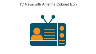 Tv News With Antenna Colored Icon In Powerpoint Pptx Png And Editable Eps Format