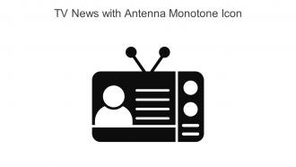 Tv News With Antenna Monotone Icon In Powerpoint Pptx Png And Editable Eps Format