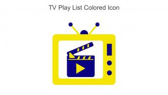 TV Play List Colored Icon In Powerpoint Pptx Png And Editable Eps Format