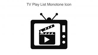TV Play List Monotone Icon In Powerpoint Pptx Png And Editable Eps Format