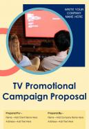 TV Promotional Campaign Proposal Report Sample Example Document