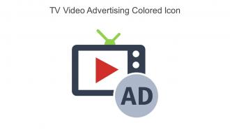 TV Video Advertising Colored Icon In Powerpoint Pptx Png And Editable Eps Format