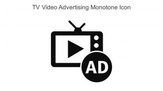 TV Video Advertising Monotone Icon In Powerpoint Pptx Png And Editable Eps Format