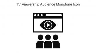 TV Viewership Audience Monotone Icon In Powerpoint Pptx Png And Editable Eps Format