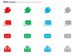 Tweet bird voice mail message ppt icons graphics