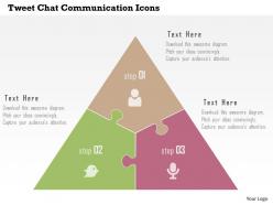 Tweet chat communication icons flat powerpoint design