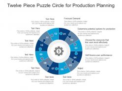 Twelve Piece Puzzle Circle For Production Planning