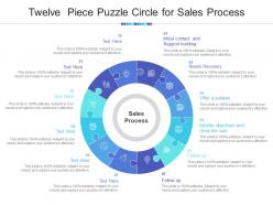 Twelve Piece Puzzle Circle For Sales Process