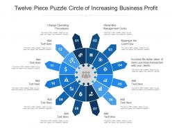 Twelve Piece Puzzle Circle Of Increasing Business Profit