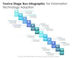 Twelve stage box infographic for information technology adoption