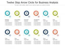 Twelve Step Arrow Circle For Business Analysis