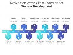 Twelve step arrow circle roadmap for website development
