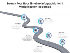 Twenty four hour timeline for it modernization roadmap infographic template