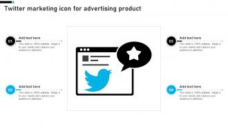 Twitter Marketing Icon For Advertising Product