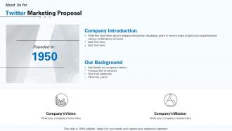 Twitter marketing proposal company ppt powerpoint presentation portfolio elements
