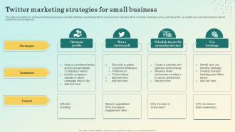 Twitter Marketing Strategies For Small Business