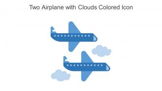 Two Airplane With Clouds Colored Icon In Powerpoint Pptx Png And Editable Eps Format