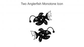 Two Anglerfish Monotone Icon In Powerpoint Pptx Png And Editable Eps Format