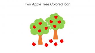 Two Apple Tree Colored Icon In Powerpoint Pptx Png And Editable Eps Format