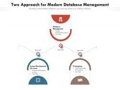 Two approach for modern database management