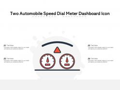 Two automobile speed dial meter dashboard icon