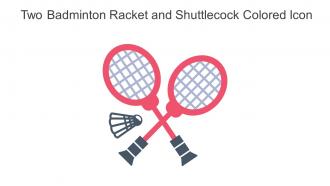 Two Badminton Racket And Shuttlecock Colored Icon In Powerpoint Pptx Png And Editable Eps Format